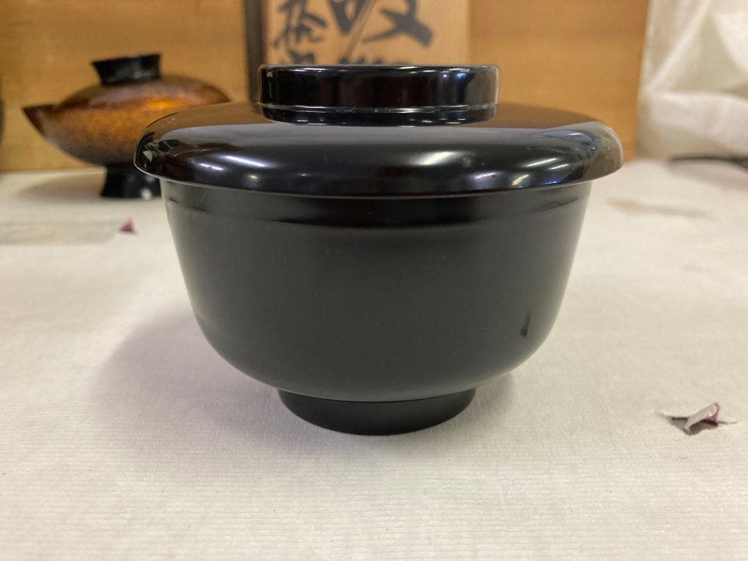 ★漆器食器セット キラキラ汁椀4客 飯碗9客 汁椀2客（蓋のみ7つ）