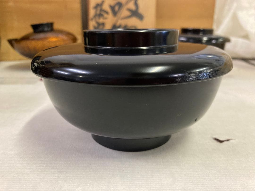 ★漆器食器セット キラキラ汁椀4客 飯碗9客 汁椀2客（蓋のみ7つ）