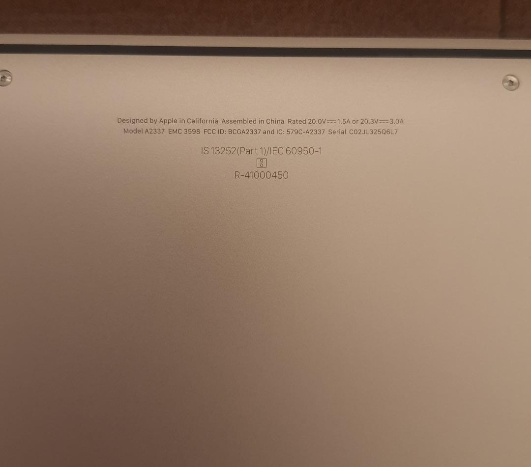Macbook M1 Air 2020 8GB/256GB シルバー