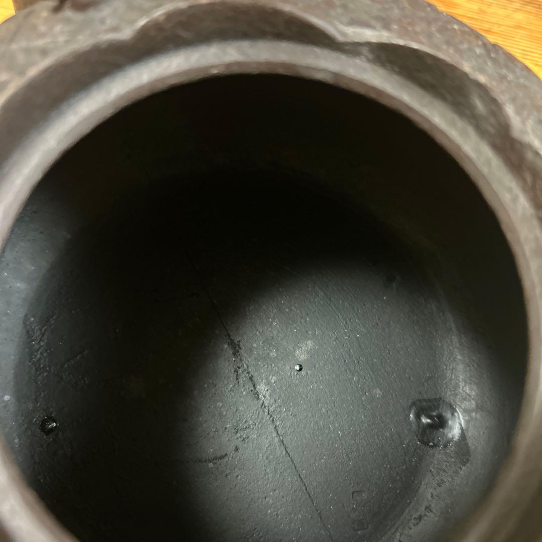 未使用　南部鉄器　佐秋鋳造所　伝統工芸士 佐藤守巨　鉄瓶　茶道具　2L 大サイズ