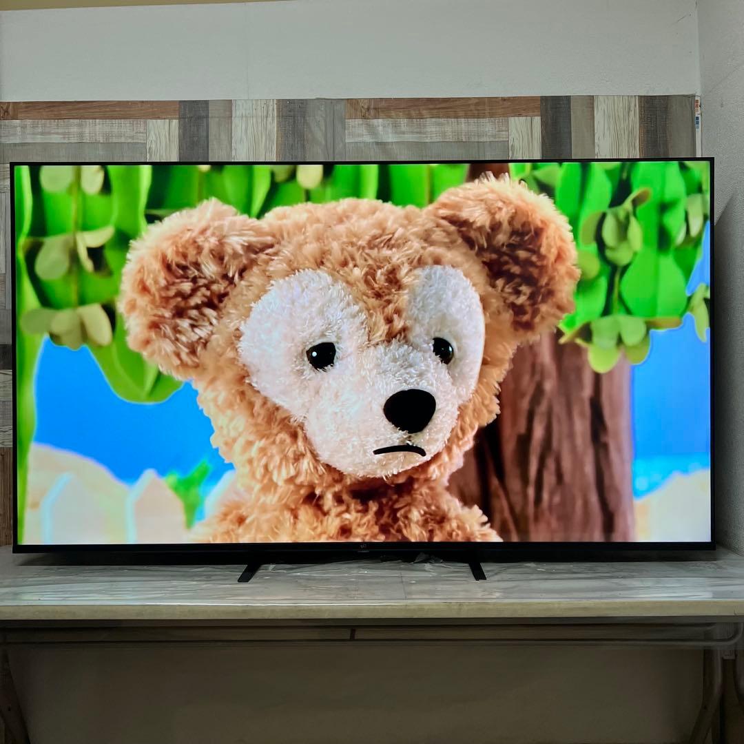 全国送料込❣️昨年購入FPD70型4Kチューナーレススマートテレビネット動画視聴可