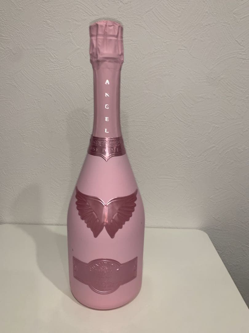 希少ファー箱付！エンジェル シャンパン ドゥミセック ロゼ ピンク 750ml