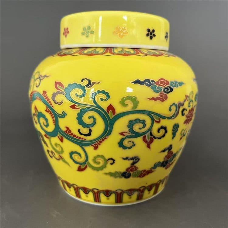 斗彩招き竜紋天字壺 景徳鎮 陶磁器 装飾品 現代工芸品 美術品 置物