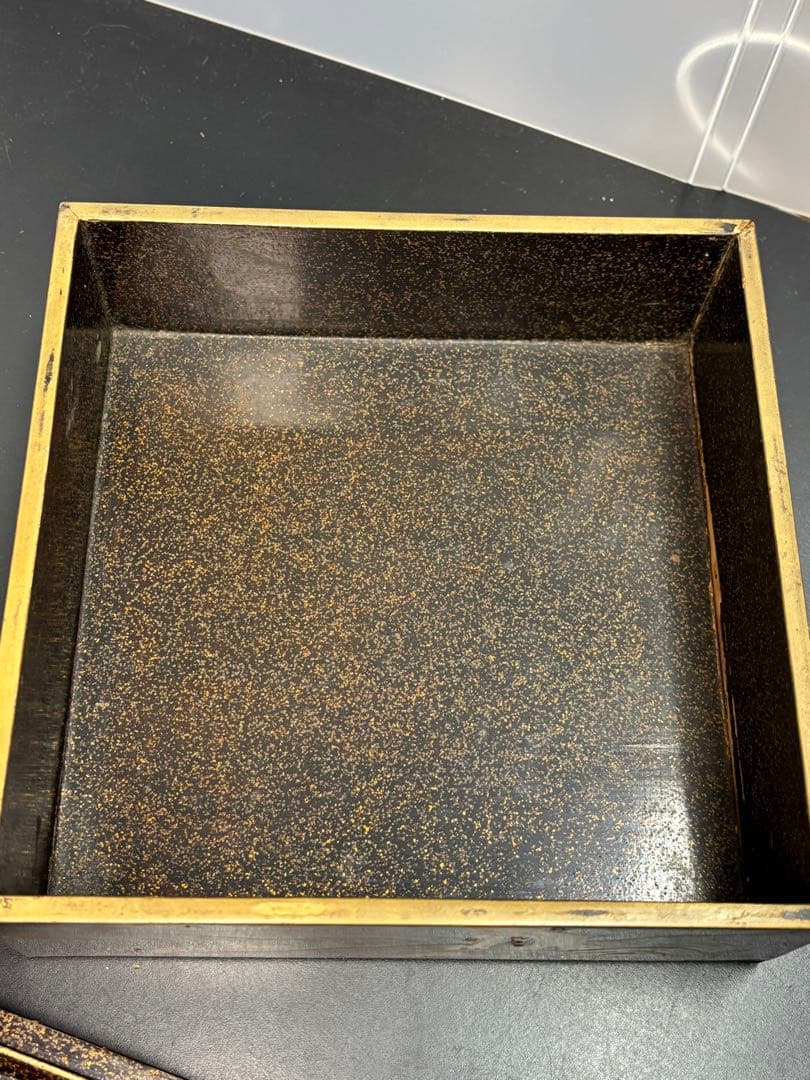【希少品】高蒔絵 江戸期 松竹梅鶴紋 漆器 吉祥文様 時代物 骨董品 金蒔絵重箱