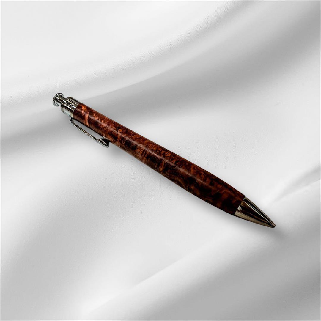 花梨こぶ杢　工房楔　ペンシル楔　Amboynd Burmese Rosewood