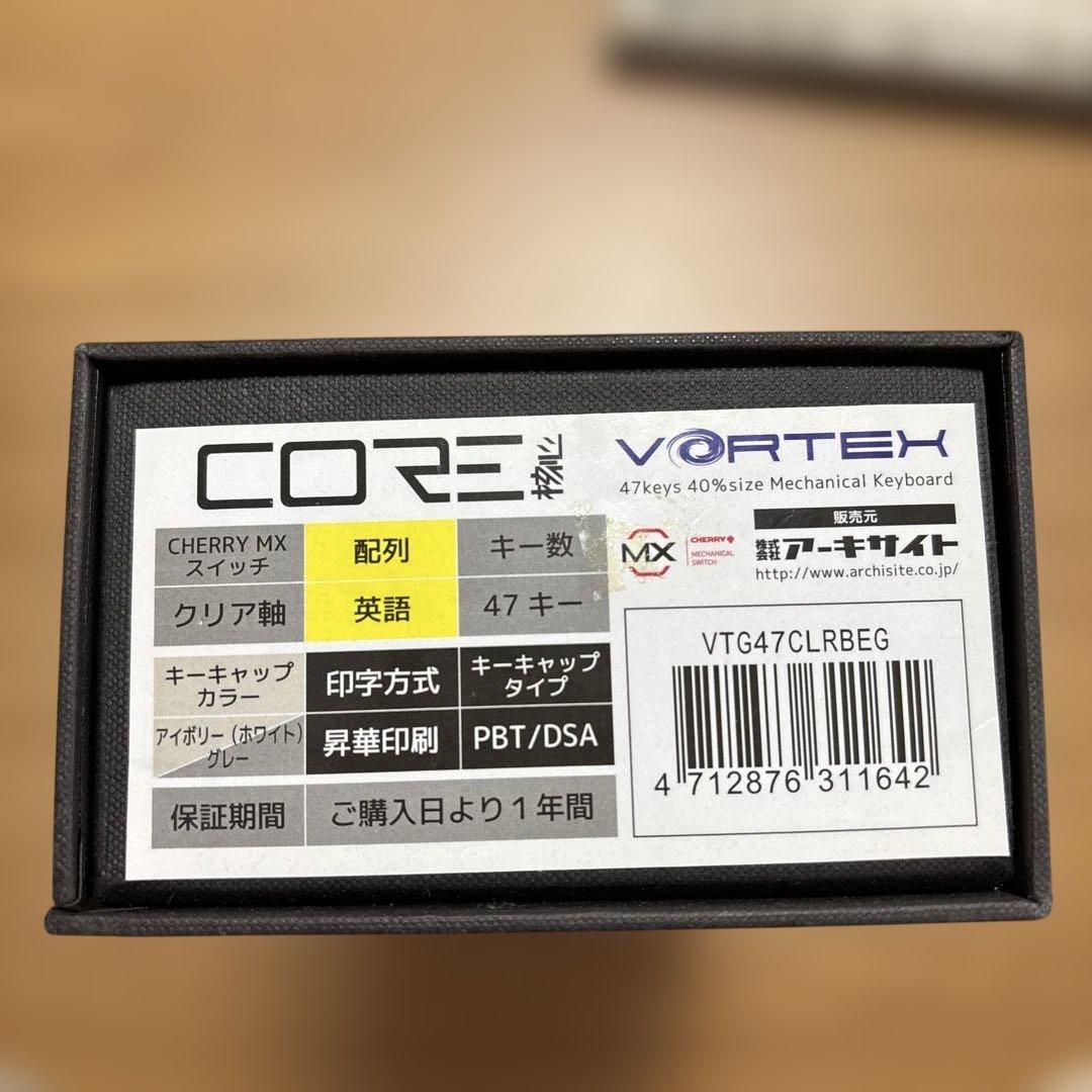 み*ー様 Vortex Core 47キー 40%キーボード クリア軸