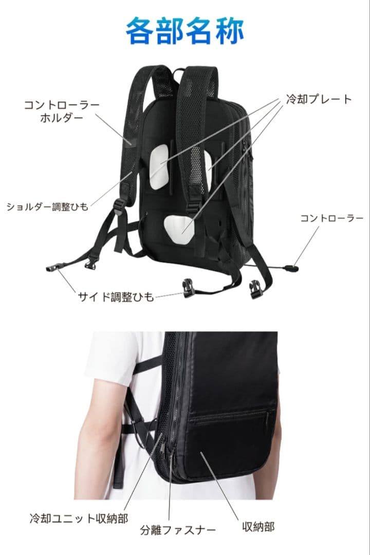 未開封！ペルチェ　冷却プレート付きリュック型ベスト 男児共用　熱中症対策に！