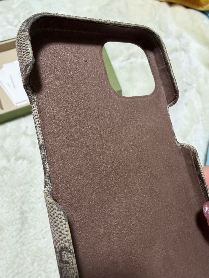 【美品】GUCCI GGパターン iPhoneケースiPhone14