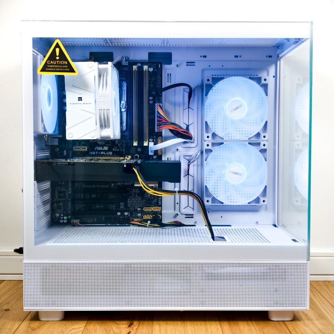 白ゲーミングPC i7-4771 GTX1060 SSD Office