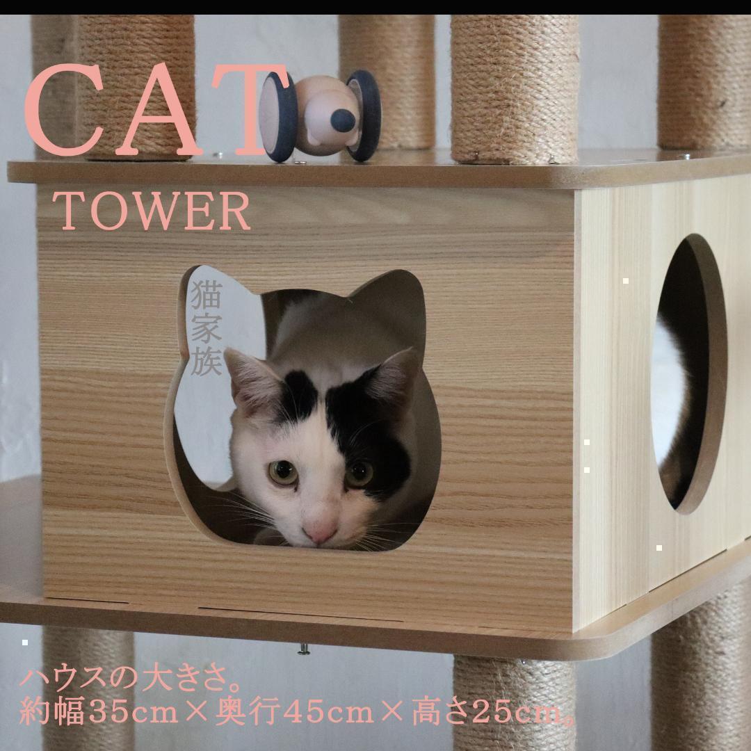 キャットタワー 木製 宇宙船カプセル 大型猫 据え置き型 多頭飼い 可愛い　透明