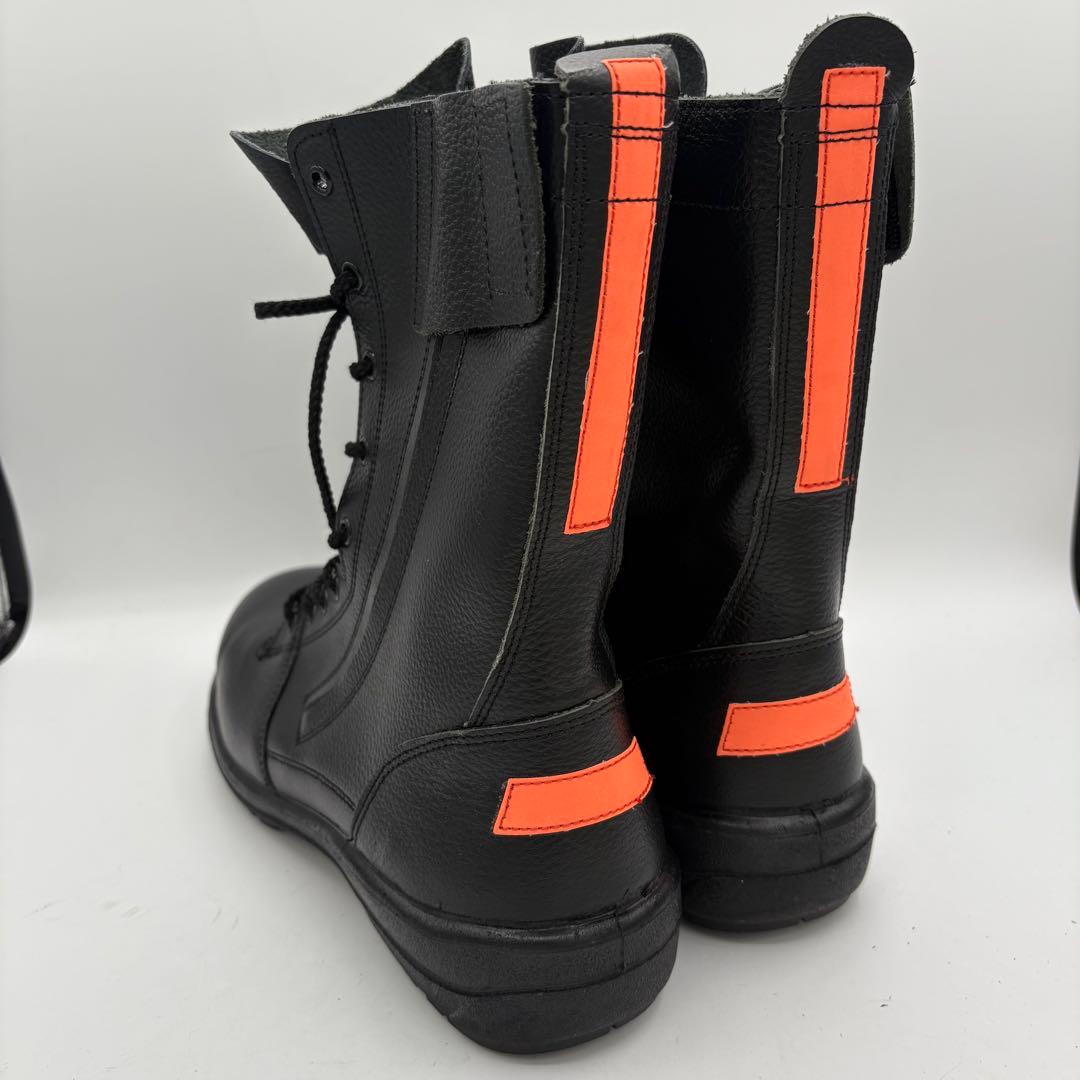 新品】ミドリ安全　【26.5】ブーツ　編み上げ　レザー　サイドジッパー　ブラック