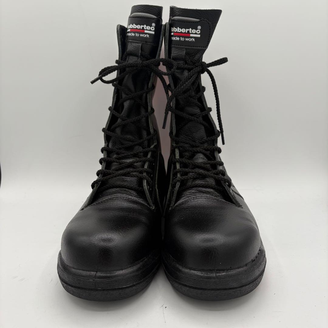 新品】ミドリ安全　【26.5】ブーツ　編み上げ　レザー　サイドジッパー　ブラック