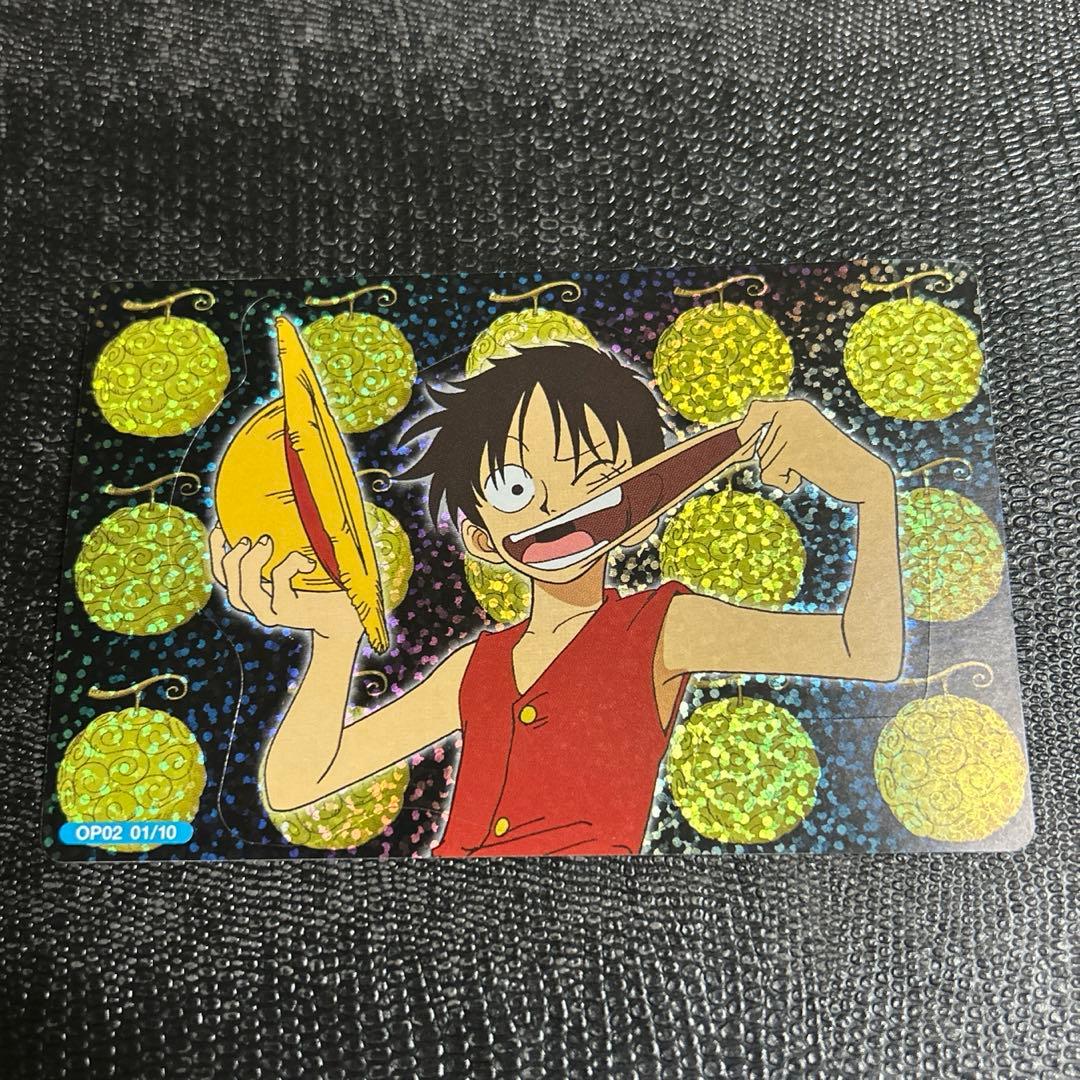 激レア　ONE PIECE レトロ ルフィ　ホログラム　カード　ステッカー