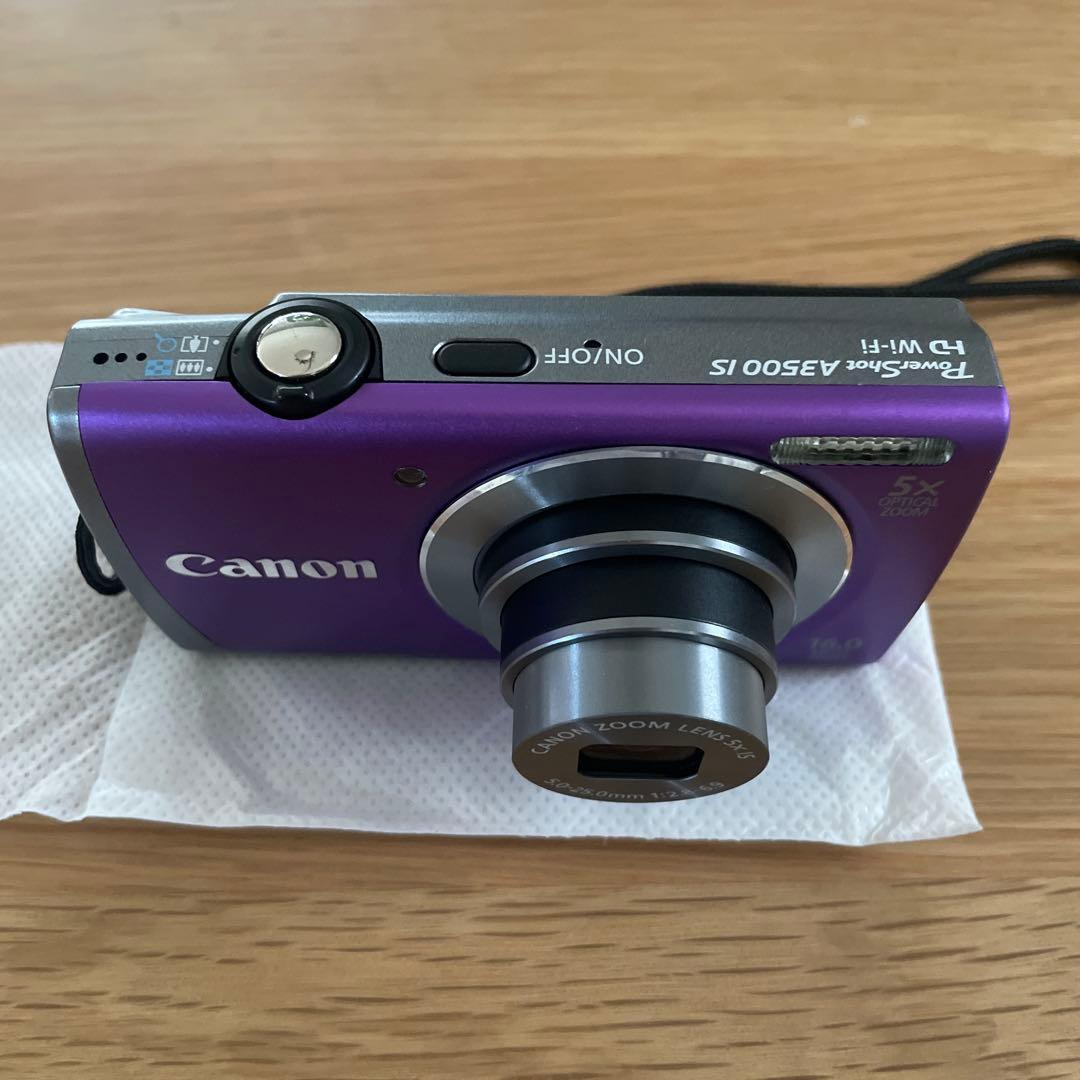 Canon A3500 IS デジタルカメラ デジカメ パープル 箱付