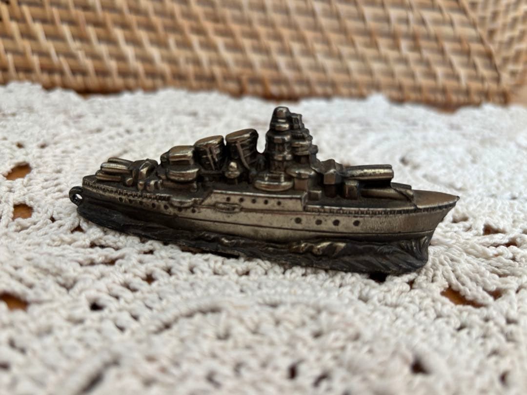 希少 戦前 グリコ おまけ 軍艦文鎮　特製懸賞品 レア
