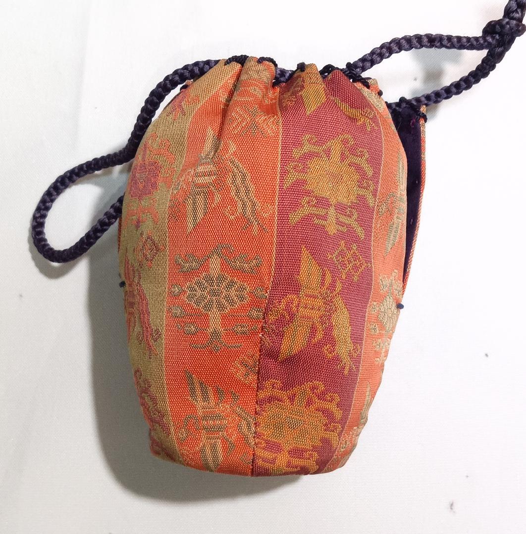 茶道具　京都洛東　桶谷定一作　肩衝茶入　有栖川鳳凰文仕覆付き　美品！！