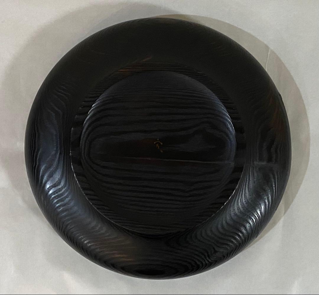 黒漆器　大きな平鉢　矢澤寛彰作　黒漆大鉢