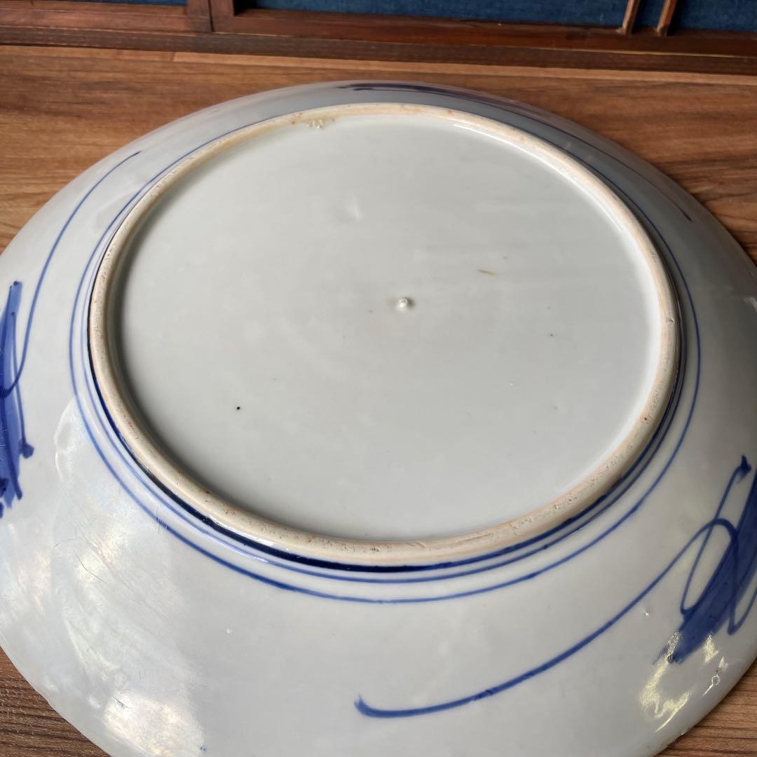 63）大皿　33㎝　 色絵　 飾り皿　 アンティーク　 和食器　 骨董品