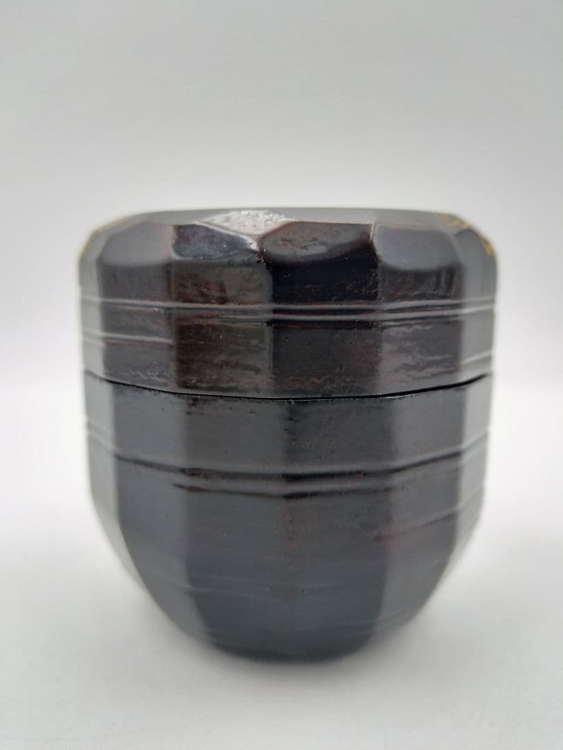 d160【新品・未使用】大棗 菊桐蒔絵 坂下雄峰 山中 木箱 茶道具