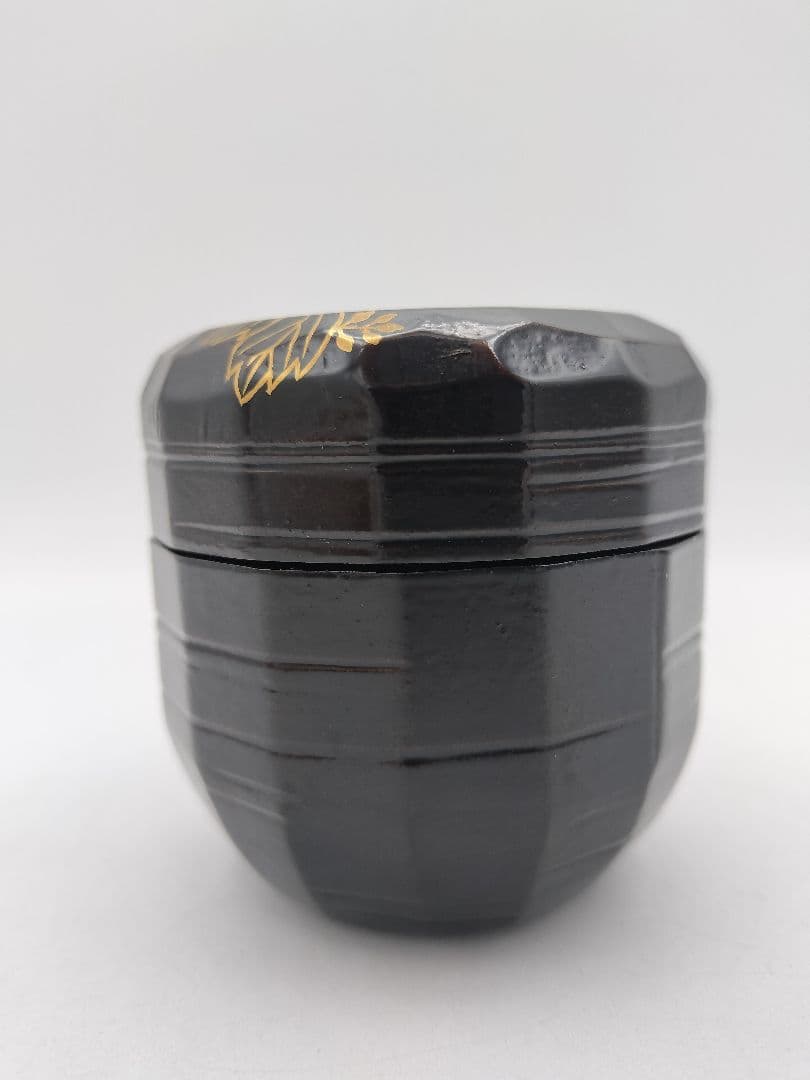 d160【新品・未使用】大棗 菊桐蒔絵 坂下雄峰 山中 木箱 茶道具