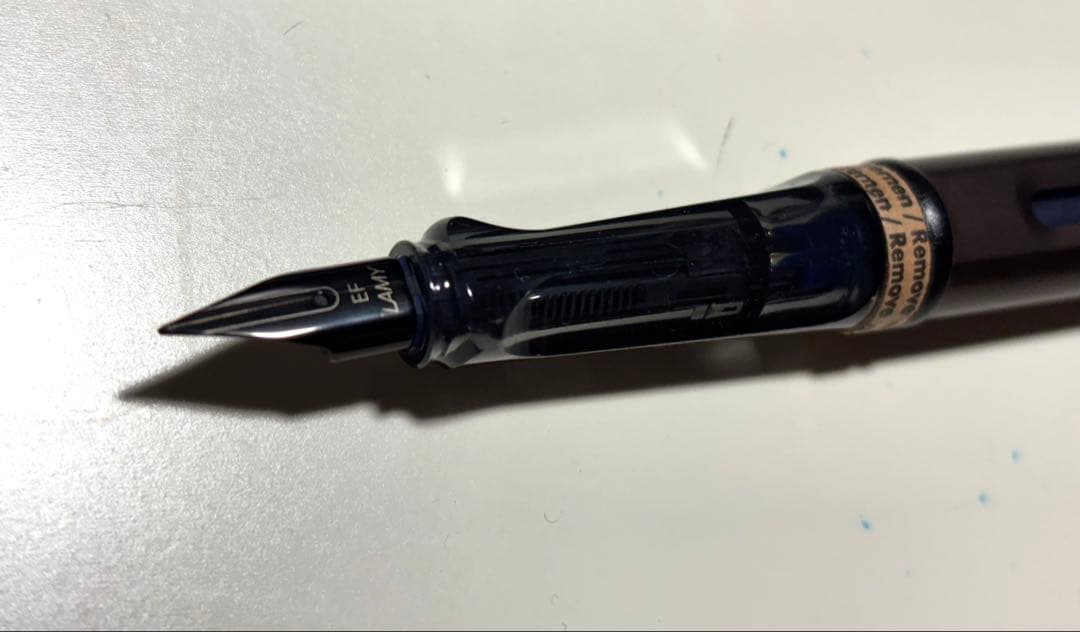 【新品・未使用】LAMY 万年筆 EF マロン　アルミボディ　インク・ケース付