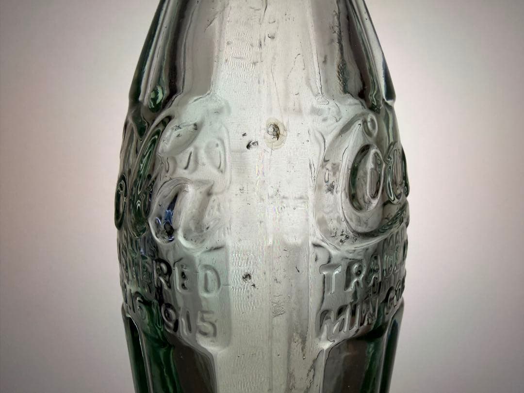 D16 1920年代　コカコーラ コンツァーボトル ライトグリーン 瓶