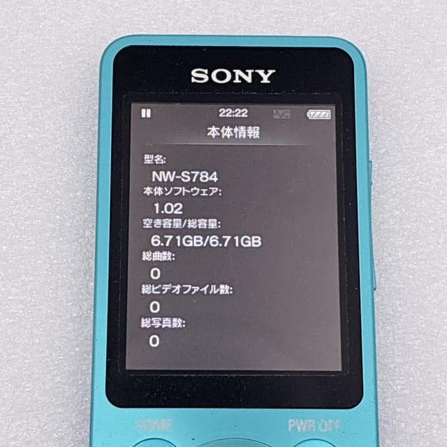【極美品】SONY WALKMAN NW-S784 8GB ブルー