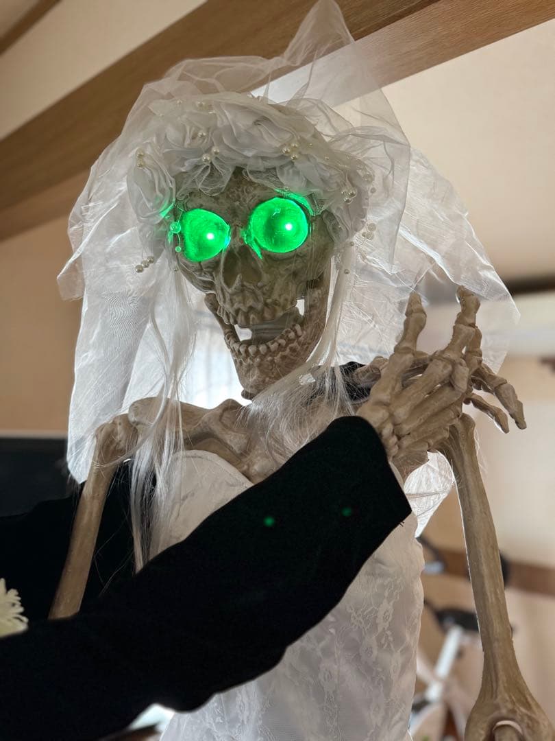 希少　 ガイコツ 新郎新婦 巨大 1,8m ハロウィン コストコ　実働