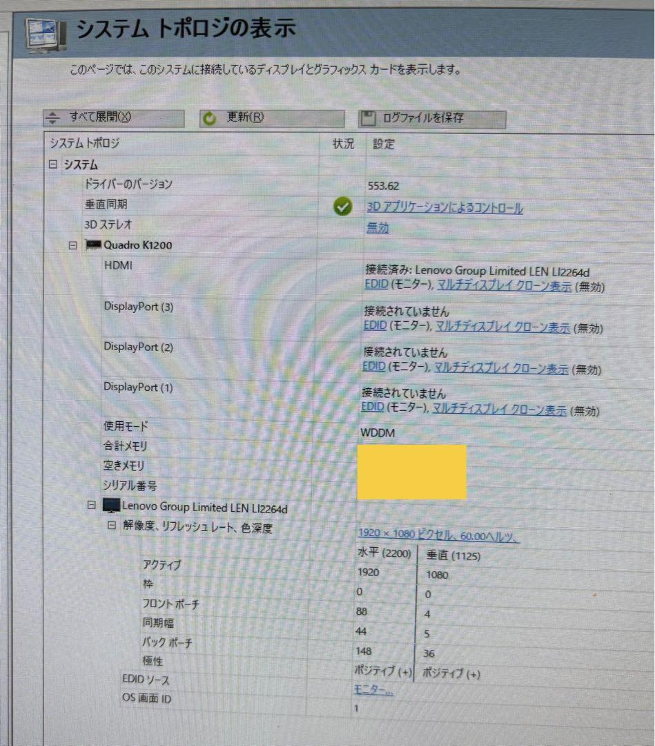 正常動作品 NVIDIA QUADRO K1200 x2枚