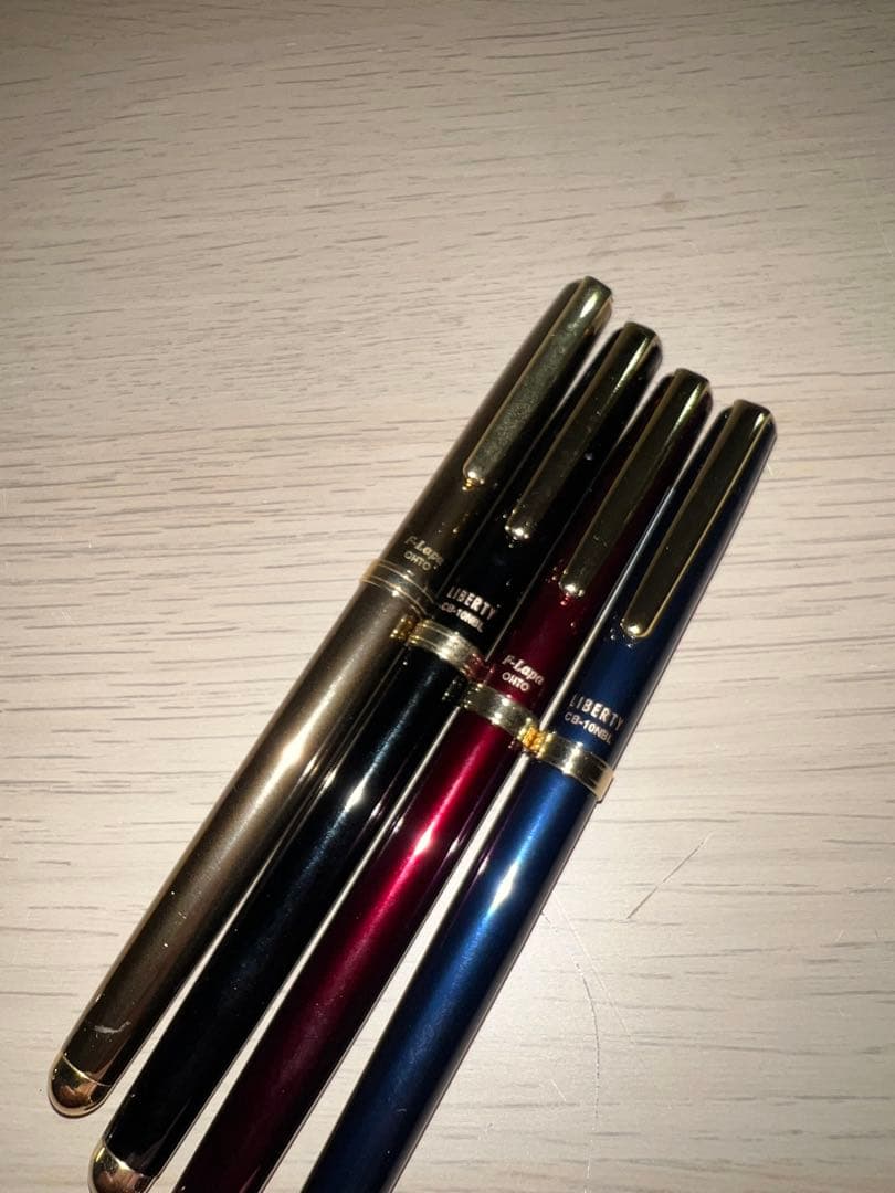 オートボールペン色々セットレザーペンケース付き