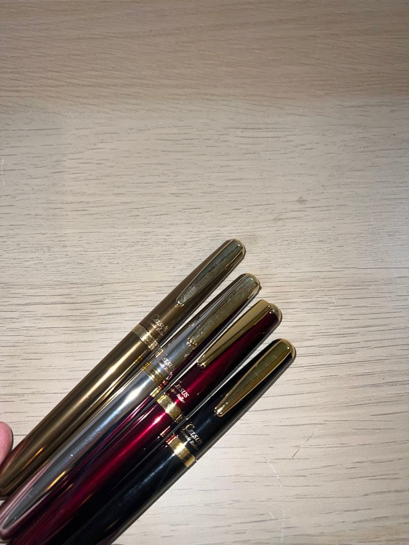 オートボールペン色々セットレザーペンケース付き
