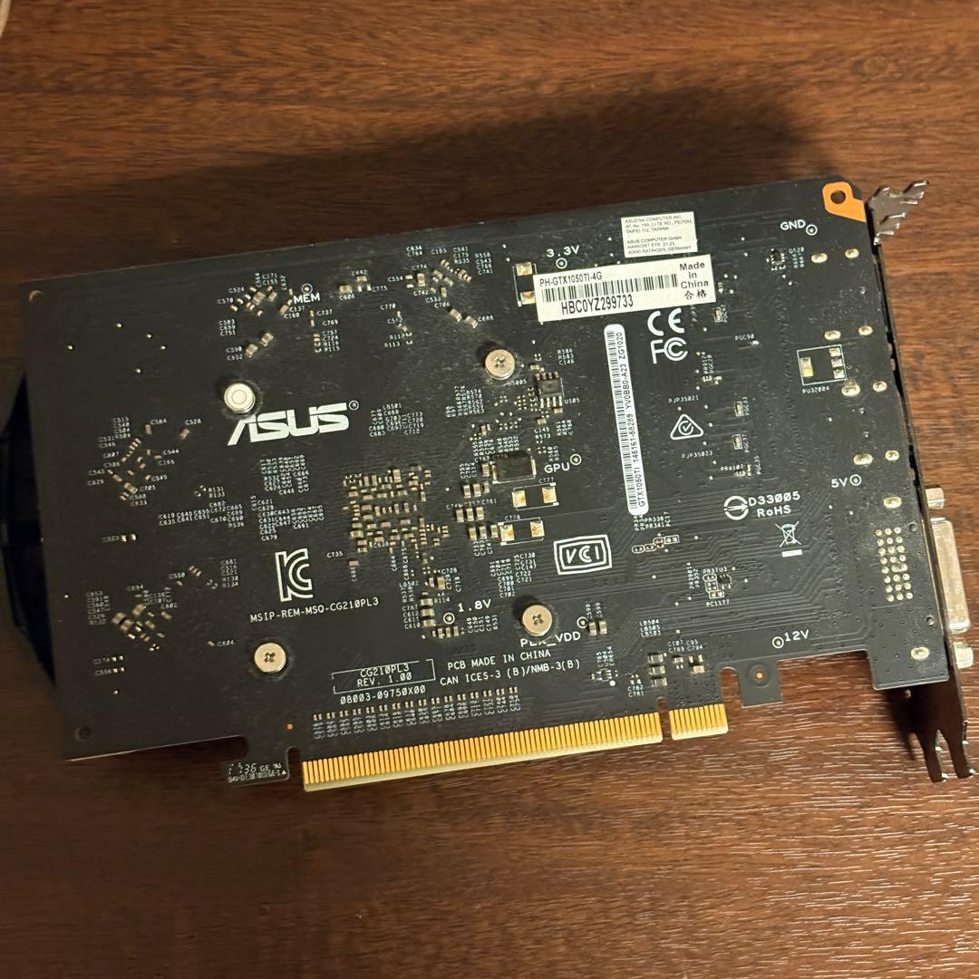 グラフィックボード・グラボ・ビデオカード ASUS PH-GTX1050TI-4G GTX 1050 Ti 4GB