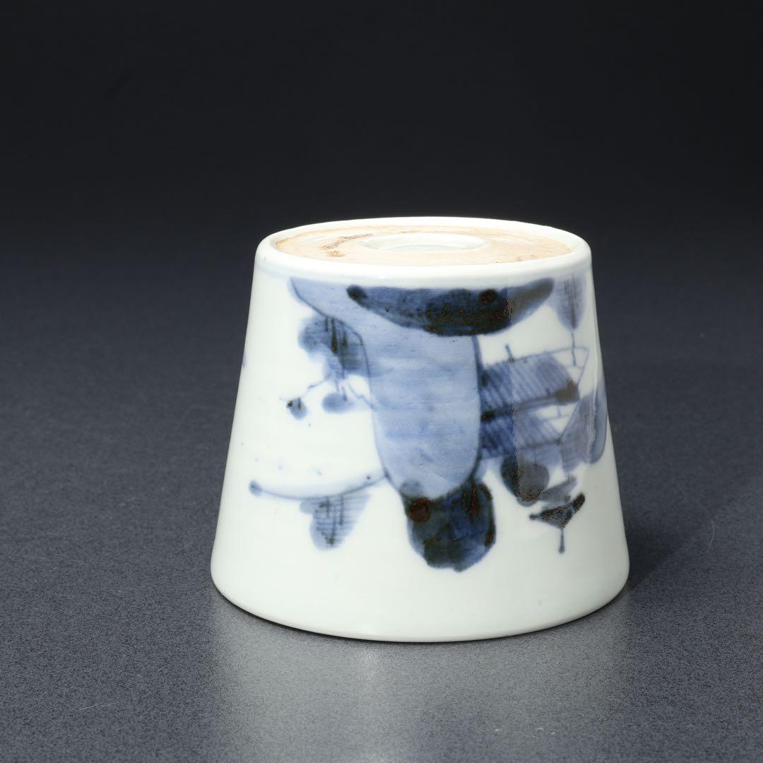 伊万里染付楼閣山水図　蕎麦猪口　古伊万里　骨董　R1722w1