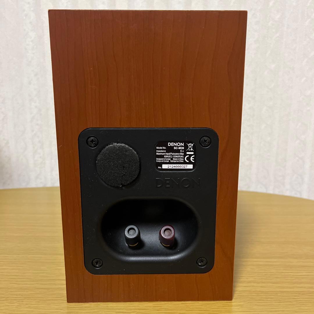 DENON SC-M39 スピーカー ペア 木目 サランネット・ケーブル付