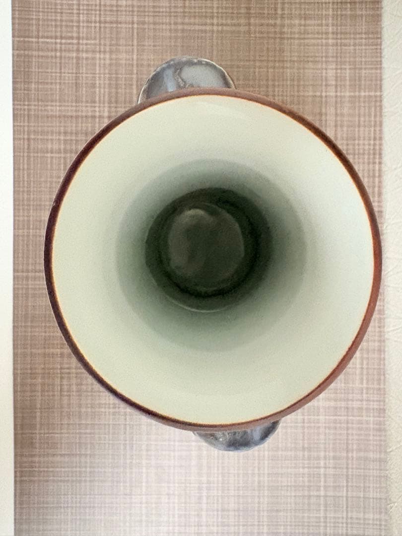 有田焼　雙耳花瓶　たち吉　平安橘吉　藍染　花瓶　花器　青華唐草　古美術　陶芸