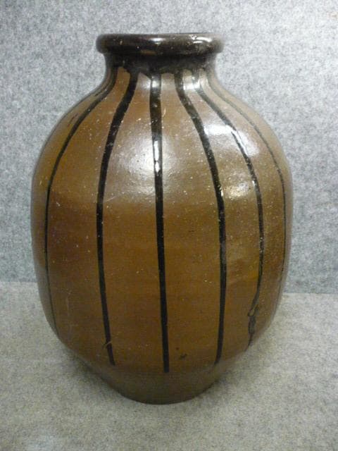 丹波焼 縞壷 [B31528]