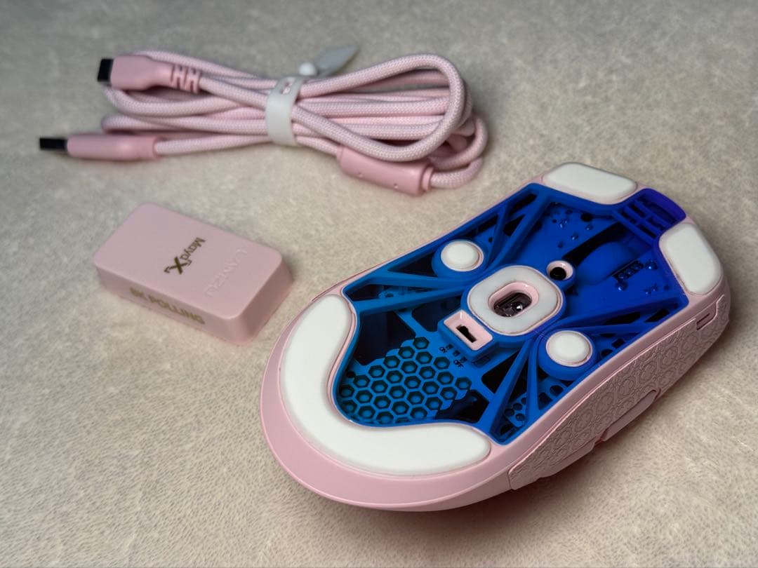 Lamzu Maya X ライトピンク ゲーミングマウス 8Kドングル入り