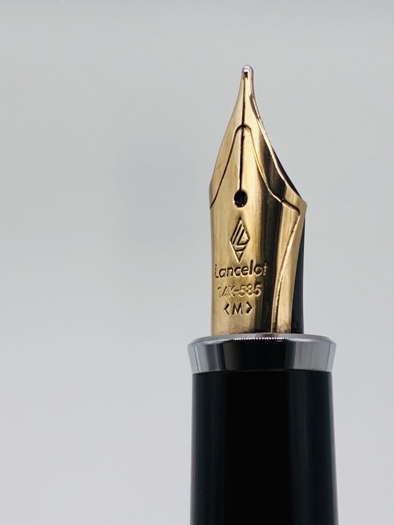 美品 ランスロット 万年筆　14k 585 M