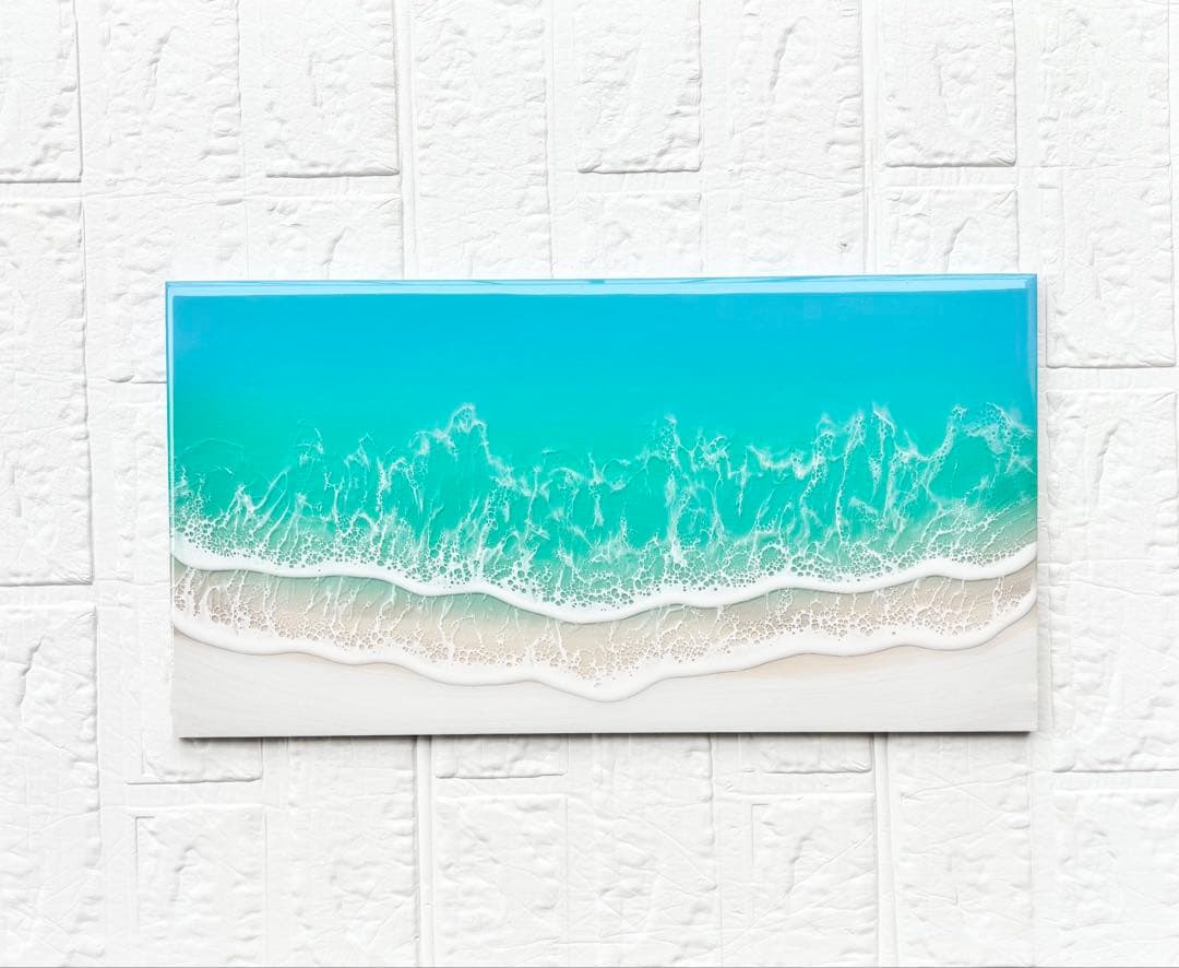 人生の再スタートを迎える方へ 海レジンアート 42×22cm