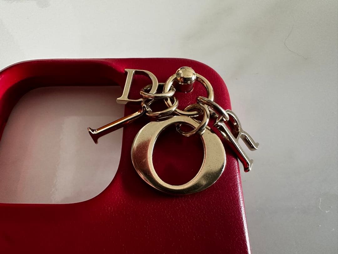 m美品Lady Dior iPhone 14pro カナージュ ラムスキン