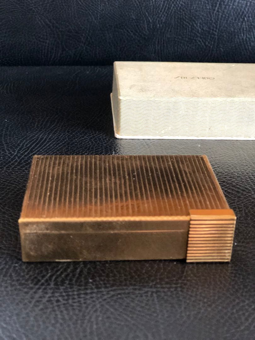 アンティーク　資生堂コンパクト　1950年代　真鍮製　未使用品　非売品