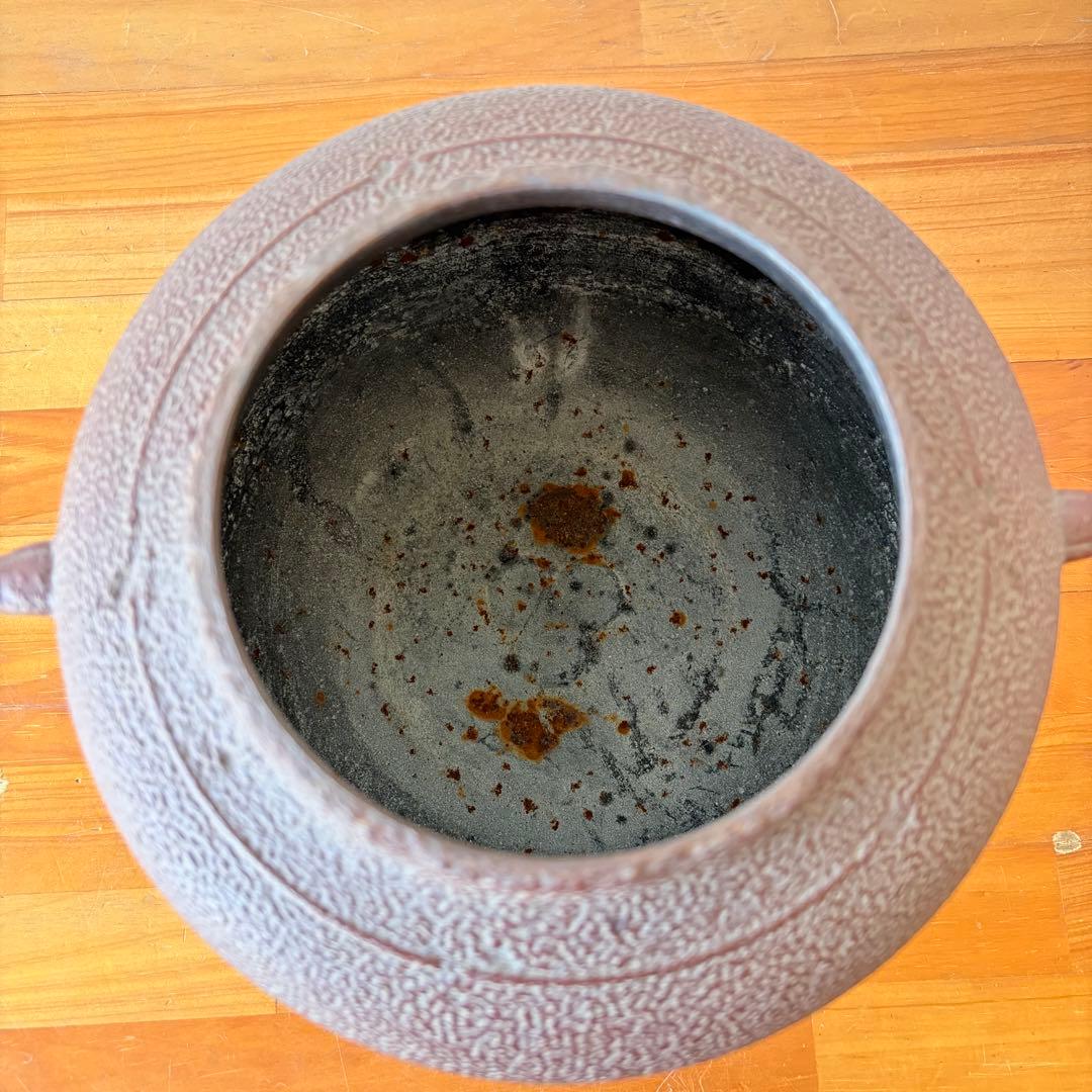 【蔵出し】真形羽付釜 人間国宝 釜師 高橋敬典作 茶釜 共箱あり 茶道具 古道具