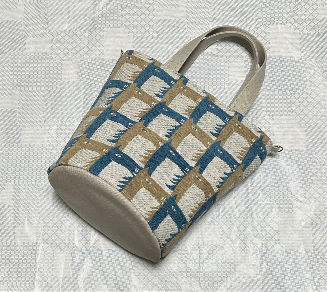 ハンドメイド＊ミナペルホネン＊新色thoroughbred＊バケツトート