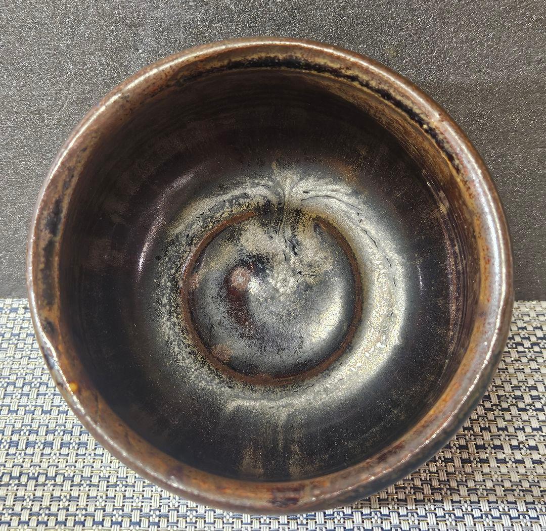 時代古作品❗　古瀬戸　褐釉飴釉　箆削り　茶碗　抹茶茶碗　茶道具　特注桐箱付属