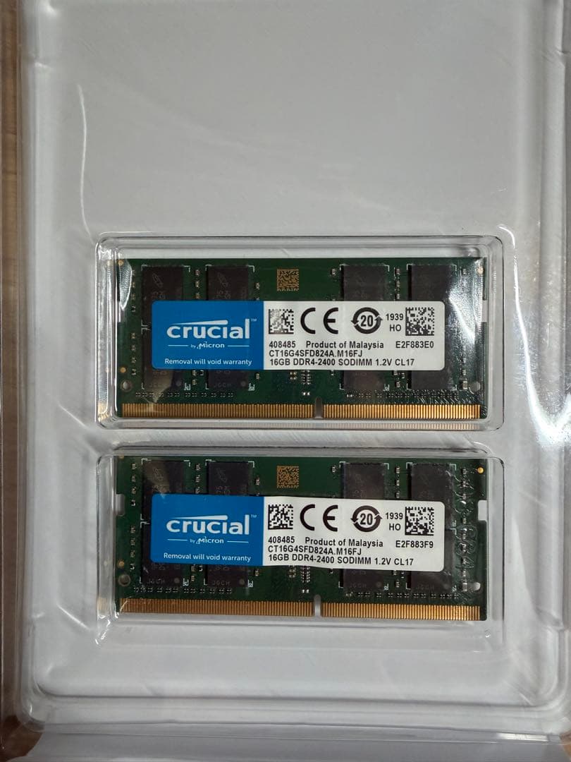 Crucial 32GB(16GBx2) DDR4 SO-DIMMメモリーキット