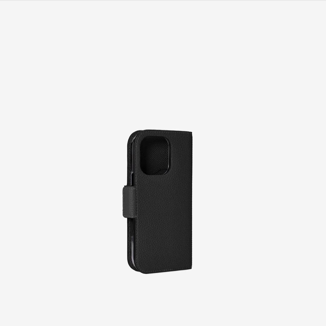 ボナベンチュラiPhone16Proケース　手帳型　ブラック
