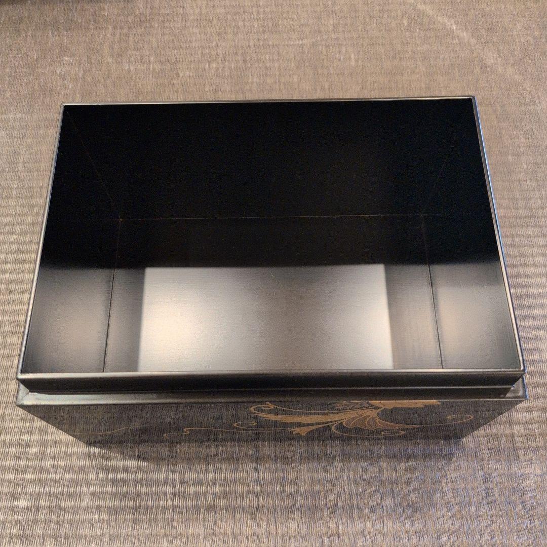 蝋色磨 桐唐草蒔絵 茶箱 共箱付 真作 茶道具