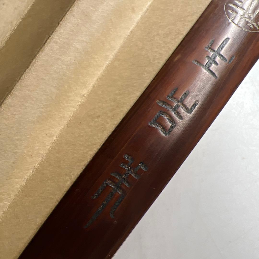 中国古玩　木製大扇子　33.3㎝/63g 東Y8-0324☆2F