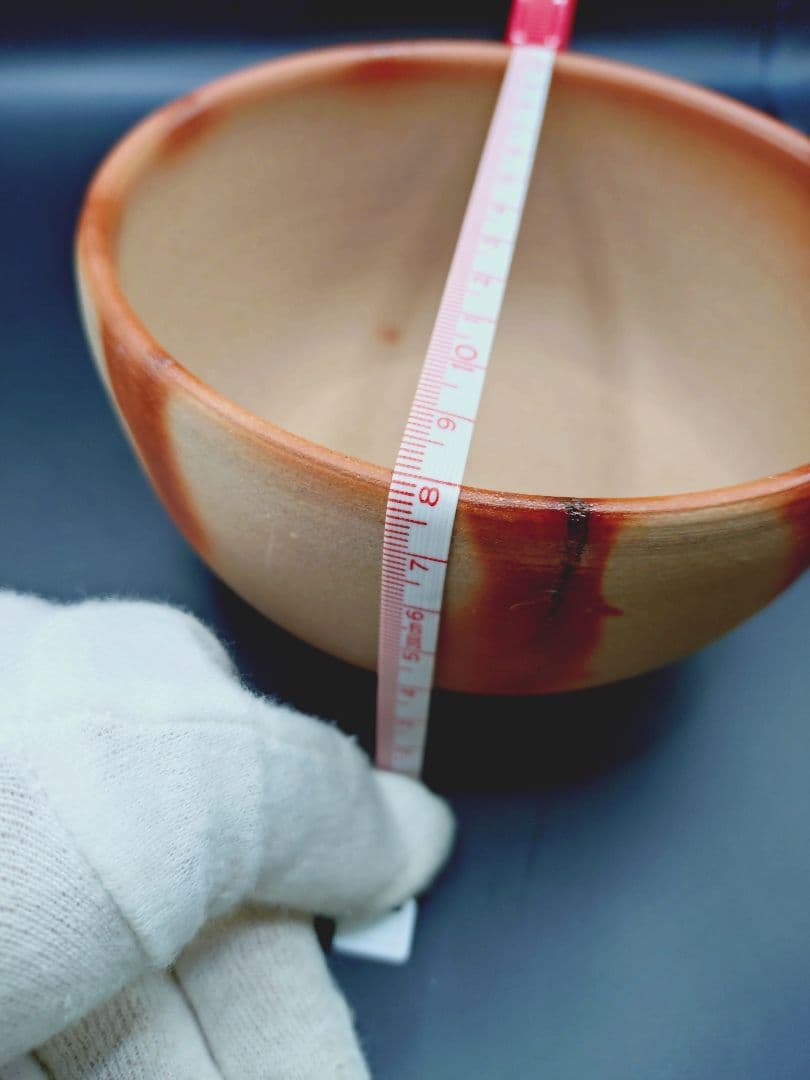 4-601 備前緋襷茶碗　備前焼　茶碗　工芸品　陶芸　陶器