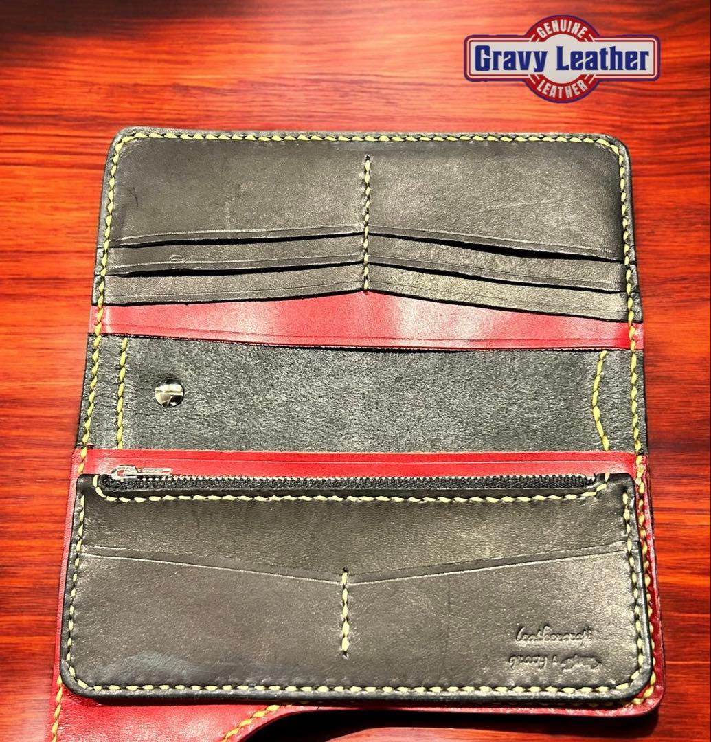 Gravy Leather ブラック パイソン 蛇革 バイカー長財布 栃木レザー